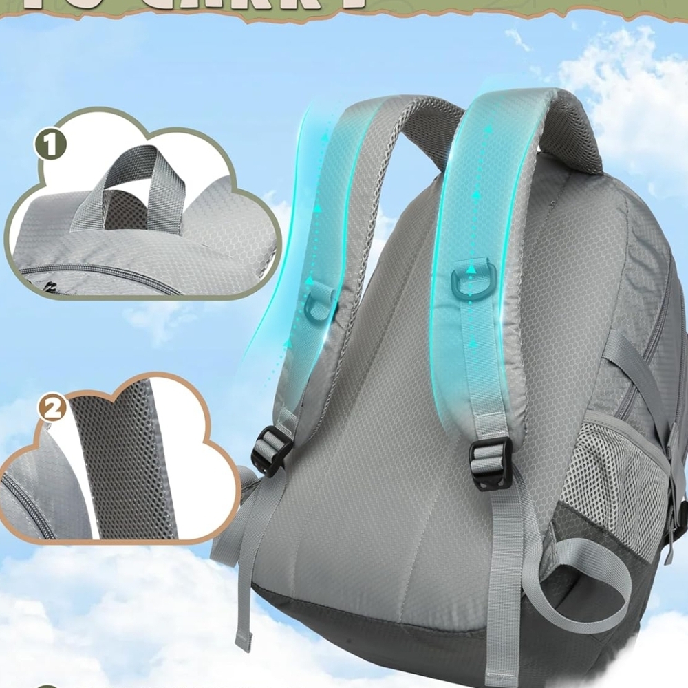 Large Gray Backpack - Picture 6 of 9